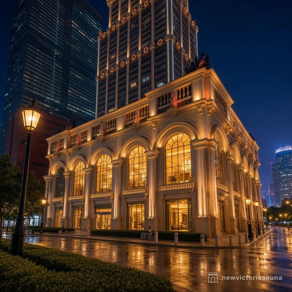 澳門凱旋門酒店夜景外觀